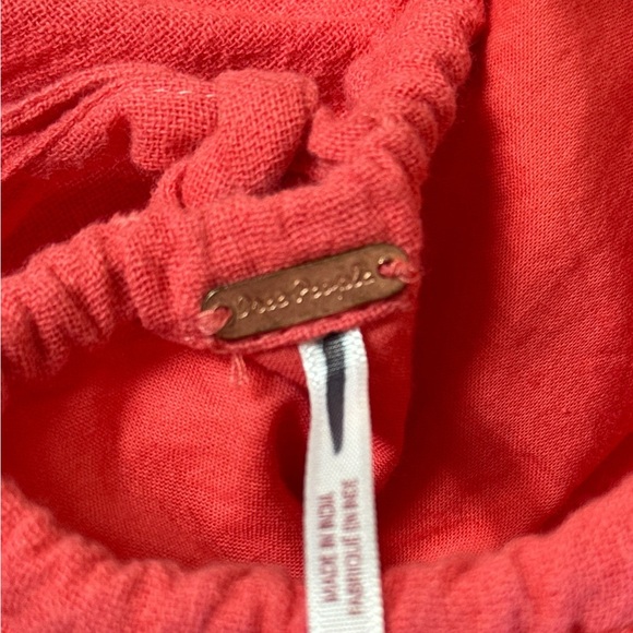 Free‎ People Coral Tiered Halter Maxi Dress XS Boho Festival Style - Picture 9 of 9